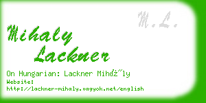 mihaly lackner business card